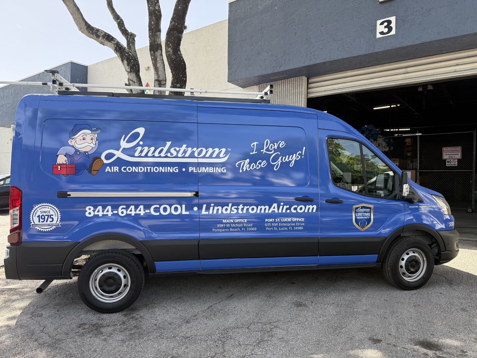 Lindstrom Van Parked in the Shade