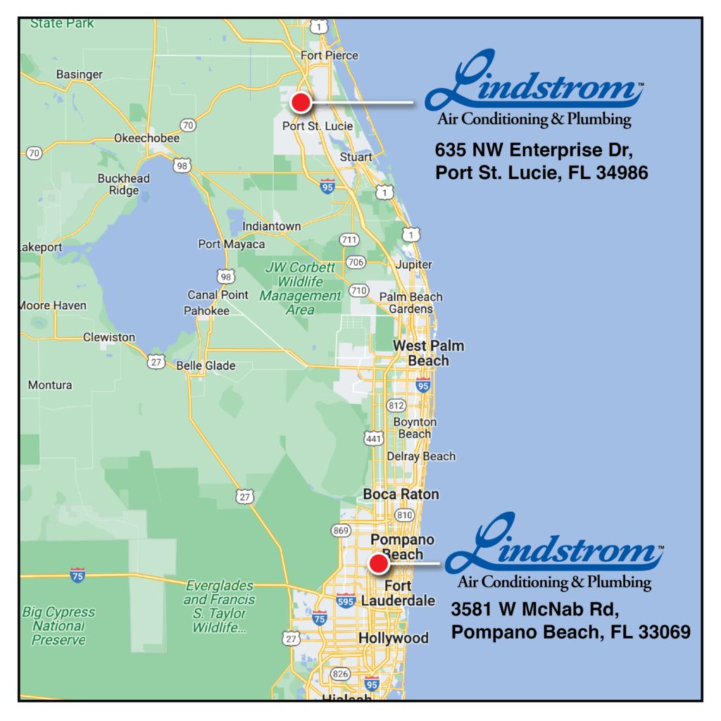 Map showing Lindstrom's locations
